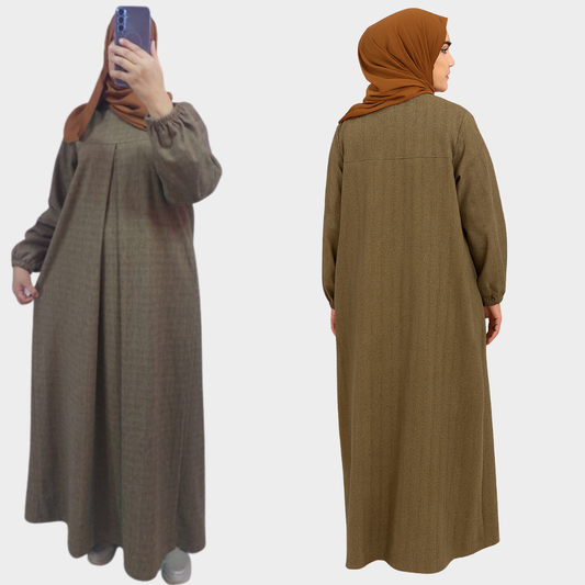 Abaya en tissu tweed