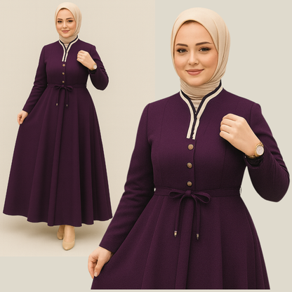 Abaya à boutons